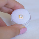 2.09CT RADIANT MADAGASCAR SAPPHIRE, BICOLOR WHITE AND ORANGE, 7.4X6.1X4.7MM