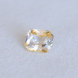2.09CT RADIANT MADAGASCAR SAPPHIRE, BICOLOR WHITE AND ORANGE, 7.4X6.1X4.7MM
