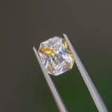 2.09CT RADIANT MADAGASCAR SAPPHIRE, BICOLOR WHITE AND ORANGE, 7.4X6.1X4.7MM