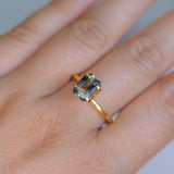 1.88CT MADAGASCAR EMERALD CUT SAPPHIRE, PARTI BLUE YELLOW, 8.2X6.1X4.1MM