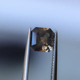 1.34CT SQUARE ASSCHER CUT SRI LANKAN SAPPHIRE, COGNAC SMOKY BROWN, 6.39X6.38X3.90MM