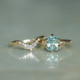 2.25ct Radiant Cut Madagascar Sapphire Low Profile Six Prong Split Shank Solitaire in 14k Yellow Gold