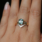 2.25ct Radiant Cut Madagascar Sapphire Low Profile Six Prong Split Shank Solitaire in 14k Yellow Gold