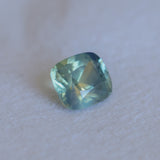 1.53CT ELONGATED CUSHION MADAGASCAR SAPPHIRE, LIGHT SEAFOAM TEAL AND YELLOW, UNTREATED, 7.3X5.8X4.1MM