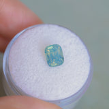1.79CT ELONGATED CUSHION MADAGASCAR SAPPHIRE, OPALESCENT LIGHT TEAL SEAFOAM, UNTREATED, 7.2X5.7X4.7MM
