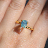 1.79CT ELONGATED CUSHION MADAGASCAR SAPPHIRE, OPALESCENT LIGHT TEAL SEAFOAM, UNTREATED, 7.2X5.7X4.7MM