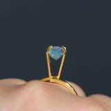 1.79CT ELONGATED CUSHION MADAGASCAR SAPPHIRE, OPALESCENT LIGHT TEAL SEAFOAM, UNTREATED, 7.2X5.7X4.7MM