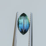 0.95CT AUSTRALIAN MARQUISE SAPPHIRE, DEEP TEAL WITH GREY, 8X4.52X3.28MM