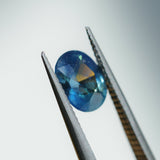 1.80CT OVAL MADAGASCAR SAPPHIRE, OCEAN BLUE TEAL WITH SOME PARTI, 8.2X6.7X4.3MM