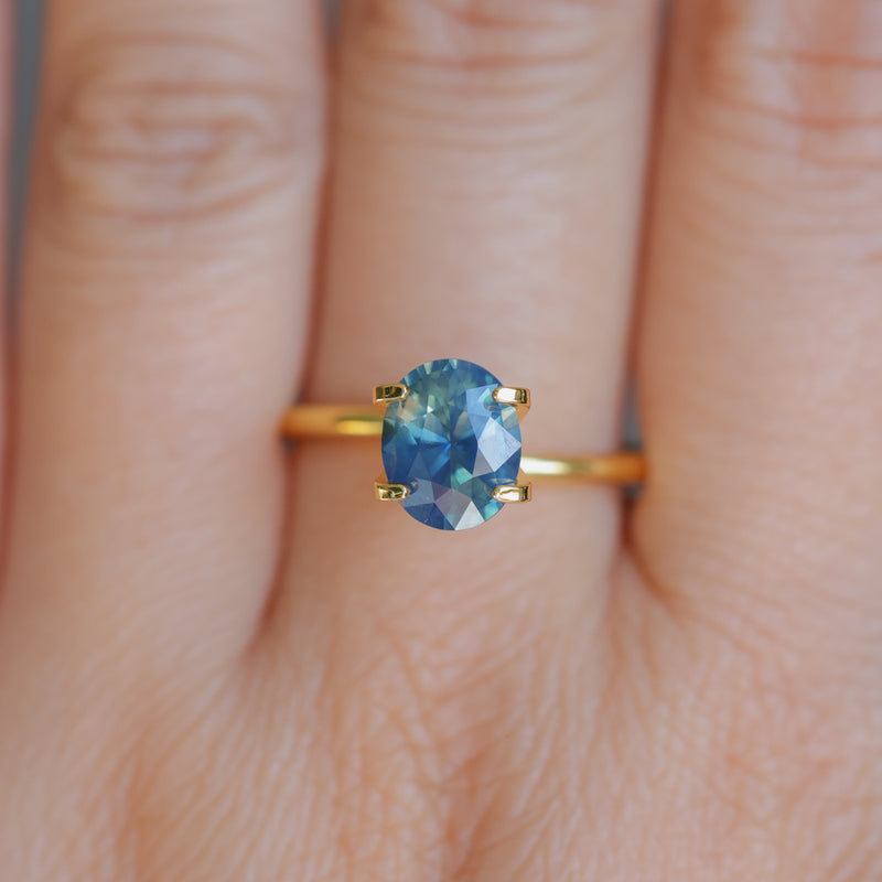 1.80CT OVAL MADAGASCAR SAPPHIRE, OCEAN BLUE TEAL WITH SOME PARTI
