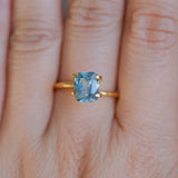 1.97CT ELONGATED CUSHION MADAGASCAR SAPPHIRE, DENIM AND OCEAN BLUE, 7.8X6.4X4.2MM