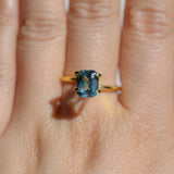 1.97CT ELONGATED CUSHION MADAGASCAR SAPPHIRE, DENIM AND OCEAN BLUE, 7.8X6.4X4.2MM