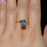 1.97CT ELONGATED CUSHION MADAGASCAR SAPPHIRE, DENIM AND OCEAN BLUE, 7.8X6.4X4.2MM