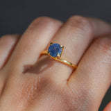 1.51CT ROUND MADAGASCAR SAPPHIRE, DEEP TEAL OPALESCENT, UNTREATED, 6.6X4.7MM