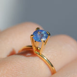 1.51CT ROUND MADAGASCAR SAPPHIRE, DEEP TEAL OPALESCENT, UNTREATED, 6.6X4.7MM