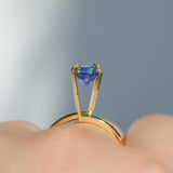 1.51CT ROUND MADAGASCAR SAPPHIRE, DEEP TEAL OPALESCENT, UNTREATED, 6.6X4.7MM