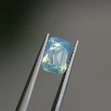1.79CT ELONGATED CUSHION MADAGASCAR SAPPHIRE, OPALESCENT LIGHT TEAL SEAFOAM, UNTREATED, 7.2X5.7X4.7MM