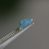 1.79CT ELONGATED CUSHION MADAGASCAR SAPPHIRE, OPALESCENT LIGHT TEAL SEAFOAM, UNTREATED, 7.2X5.7X4.7MM