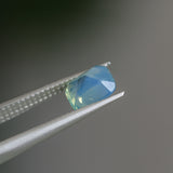 1.79CT ELONGATED CUSHION MADAGASCAR SAPPHIRE, OPALESCENT LIGHT TEAL SEAFOAM, UNTREATED, 7.2X5.7X4.7MM
