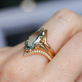 3.16ct Unheated Madagascar Marquise Sapphire Low Profile 6 Prong Solitaire in 14k Yellow Gold