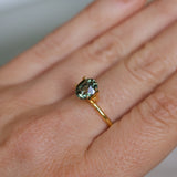 2.22CT OVAL MADAGASCAR SAPPHIRE, COLOR CHANGE OLIVE GREEN YELLOW TO PURPLE CHAMPAGNE, 7.59X6.31X5.45MM