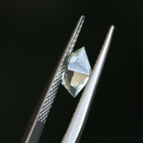 0.87CT SHIELD MONTANA SAPPHIRE, LIGHT GREEN AND WHITE, 8.10X5.45X3.22MM