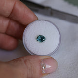 1.42CT PRECISION CUT OVAL MONTANA SAPPHIRE, OCEAN BLUE TEAL