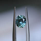 1.42CT PRECISION CUT OVAL MONTANA SAPPHIRE, OCEAN BLUE TEAL