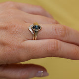 0.95ct Australian Marquise Sapphire Low Profile 4 Prong Signet Solitaire in 14k Yellow Gold