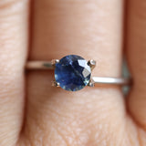 0.88CT ROUND PRECISION CUT MONTANA SAPPHIRE, ROYAL BLUE, 5.65X3.59MM