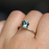 1.40CT PRECISION CUT FANCY CUSHION MONTANA SAPPHIRE, MEDIUM TEAL BLUE, 6.93X5.95X4.32MM