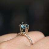 1.40CT PRECISION CUT FANCY CUSHION MONTANA SAPPHIRE, MEDIUM TEAL BLUE, 6.93X5.95X4.32MM
