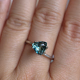 1.75CT TRILLION MADAGASCAR SAPPHIRE, PARTI TEAL, GREEN AND YELLOW, 7.38X7.25X4.44MM