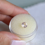 1.07CT ROUND MONTANA SAPPHIRE, CHERRY BLOSSOM PINK, UNTREATED, 6.17X3.88MM