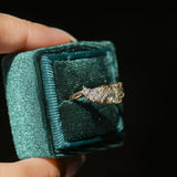Mixed Shape Natural Diamond Cluster Ring in 18k Yellow Gold