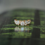 Mixed Shape Natural Diamond Cluster Ring in 18k Yellow Gold