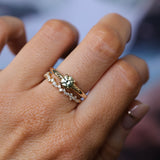 0.79ct Round Light Green Montana Sapphire Low Profile Four Prong Spring Bloom Solitaire in 14k Yellow Gold
