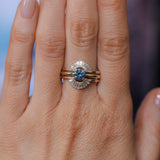 0.98ct Deep Teal Blue to Purple Montana Sapphire Low Profile 4 Prong Solitaire in 14k Yellow Gold