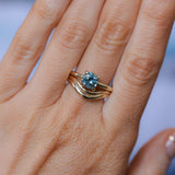 1.69ct Untreated Cushion Cut Blue Montana Sapphire Low Profile 4 Prong Solitaire in 14k Yellow Gold