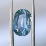 4.25CT ELONGATED CUSHION MONTANA SAPPHIRE, MEDIUM TEAL BLUE, UNTREATED, 11.87X8.18x5.12MM - APPRAISED STONE