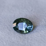 2.69CT OVAL MADAGASCAR SAPPHIRE, PARTI BLUE WITH TEAL, 9.6X7.5X5.4MM