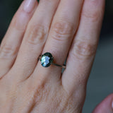 2.69CT OVAL MADAGASCAR SAPPHIRE, PARTI BLUE WITH TEAL, 9.6X7.5X5.4MM