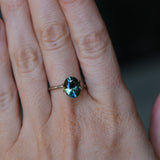 2.69CT OVAL MADAGASCAR SAPPHIRE, PARTI BLUE WITH TEAL, 9.6X7.5X5.4MM