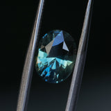 2.69CT OVAL MADAGASCAR SAPPHIRE, PARTI BLUE WITH TEAL, 9.6X7.5X5.4MM