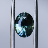 2.69CT OVAL MADAGASCAR SAPPHIRE, PARTI BLUE WITH TEAL, 9.6X7.5X5.4MM
