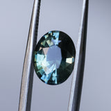 2.69CT OVAL MADAGASCAR SAPPHIRE, PARTI BLUE WITH TEAL, 9.6X7.5X5.4MM