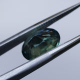 2.69CT OVAL MADAGASCAR SAPPHIRE, PARTI BLUE WITH TEAL, 9.6X7.5X5.4MM