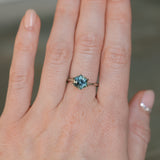 2.12CT HEXAGON BRILLIANT MONTANA SAPPHIRE, OCEAN BLUE AND GREEN, UNTREATED, 8.35X7.24X5.31MM - APPRAISED STONE