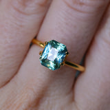 2.32CT MADAGASCAR RADIANT SAPPHIRE, LIGHTER TEAL GREEN BLUE, 8.3X6.7X4.6MM