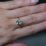 2.32CT MADAGASCAR RADIANT SAPPHIRE, LIGHTER TEAL GREEN BLUE, 8.3X6.7X4.6MM